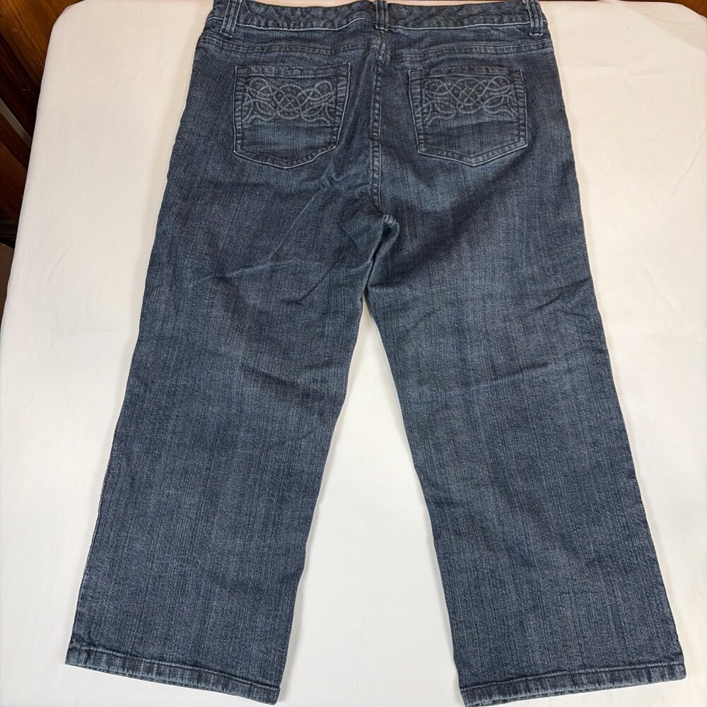 Chico's Dark Wash Cropped Ankle Jeans - Picture 6 of 8